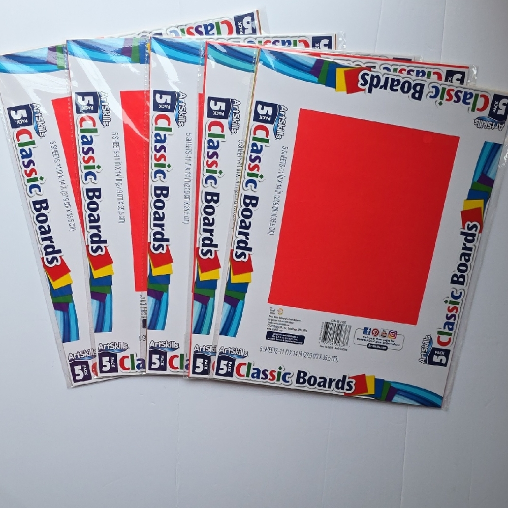 ArtSkills 5 Pack Classic Poster Boards- Set of 5